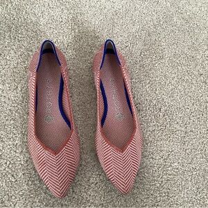 Rothy's Herringbone Flats in Red and Blue